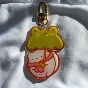 Acrylic cute keychain frog cat